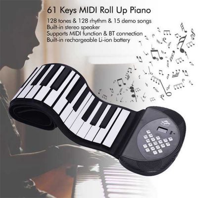 61 Key Roll Up Piano with Speaker Battery Operated For Students