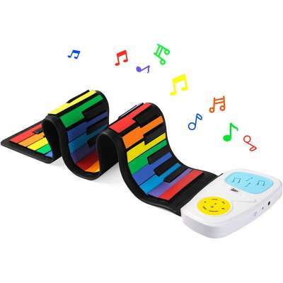 49 Keys Battery Operated Portable Electronic Keyboard With Speaker In Rainbow Color