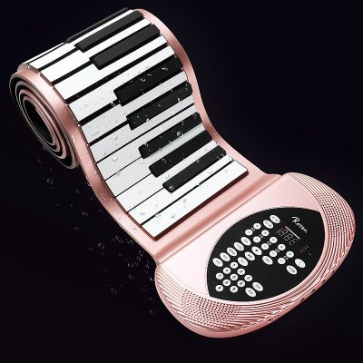 88 Keys Roll up Piano Built-in Dual Speaker & Rechargeable Battery for Children Beginners